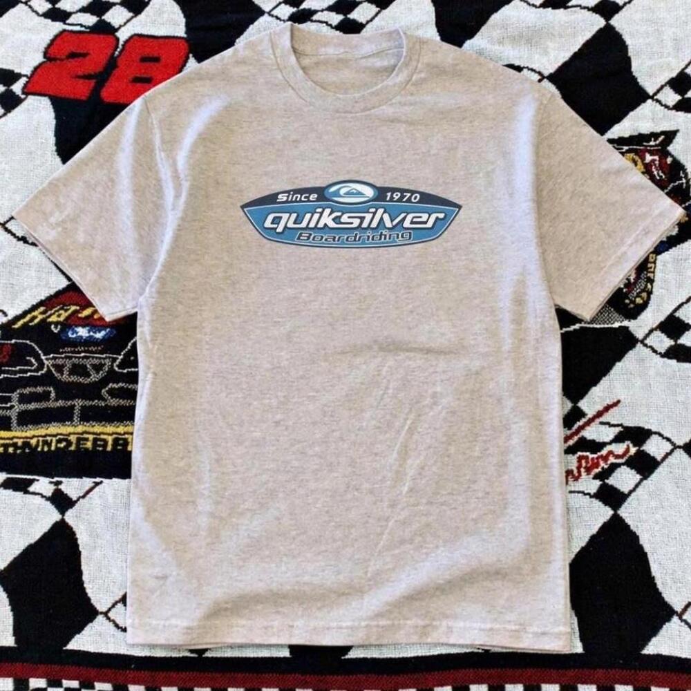 Gildan Grey T Shirt Quiksilver Grey Surf Tee